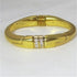 Gold Bangle Cuff Bracelet with Crystal Sparkles - VP's Jewelry