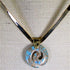 Gold Necklace with Gemstone Pendant Neck Wire Style - VP's Jewelry