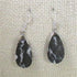 Black & white zebra jasper teardrop earrings