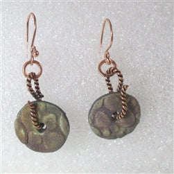 Rustic Artisan Handmade Earrings Raku Matte Glaze - VP's Jewelry  
