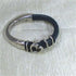 I Love You Navy Leather Cuff Bracelet - VP's Jewelry