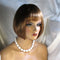 White Kazuri Necklace Classic Style in Fair Trade Beads - VP's Jewelry