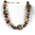 Handmade Kazuri Bead Necklace in African Sunset Brown - VP's Jewelry