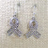 Crystal Rhinestone Awareness Ribbon Earrings - VP's Jewelry
