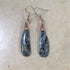 Blue pietersite gemstone earrings with copper accents