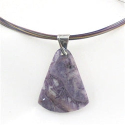 Multi-strand Necklace with Piurple Crazy Lace Agate Pendant - VP's Jewelry