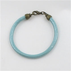Aqua Leather Cord Bracelet - VP's Jewelry