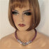 Maroon Metallic Cord & Ceramic Handmade Necklace - VP's Jewelry