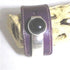 Wide Cuff Leather Bracelet Silver & Black Accent - VP's Jewelry