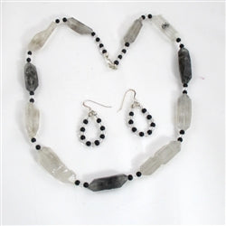 Druzy Agate Crystalt Handmade Necklace & Earrings - VP's Jewelry
