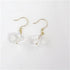 Rock Crystal Quartz Cube Earrings- Gold Ear Wires - VP's Jewelry