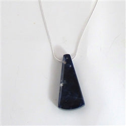 Sodalite Pendant Necklace on Silver Chain - VP's Jewelry