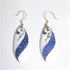 Blue & White Ceramic Teardrop Earrings Handcrafted Jewelry - VP's Jewelry