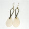 Sweet Peach Sea Glass Drop Earrings Gold - VP's Jewelry