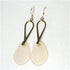 Sweet Peach Sea Glass Drop Earrings Gold - VP's Jewelry