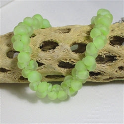 Buy Frosted green sea glass necklace unique design