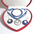 Necklace, Bracelet & Earrings Gift Set in Dark Blue - VP's Jewelry