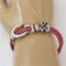 Awareness Leather Braided Bracelet Dark Pink Unisex - VP's Jewelry