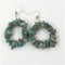 Handcrafted chrysocolla gemstone nugget hoop earrings