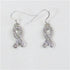Crystal Awareness Ribbon Earrings - VP's Jewelry