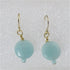Aqua Amazonite Coin Earrings - VP's Jewelry