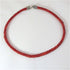Rust Braided Leather Necklace Unisex - VP's Jewelry