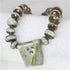 Ivory & Gold Handmade Bead Necklace RaKu Beads - VP's Jewelry