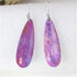 Marbled Purple Teardrop Earrings Long - VP's Jewelry