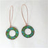 Long Copper Earrings Hand Finished Rainbow Patine - VP's Jewelry