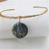 Choker with Statement Iridescent Blue Handmade Pendant Raku Glaze - VP's Jewelry