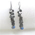 Gunmetal Flower Charm Drop Earrings - VP's Jewelry
