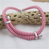 Pink Candy Striped Cotton Rope Cord Necklace Uniquely Different Style - VP's Jewelry