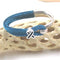 Teal Awareness Soft Cotton Cord Bracelet Half Cuff - VP's Jewelry
