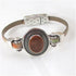 Pastel Multi-colored Leather Bracelet with Boho Accent - VP's Jewelry