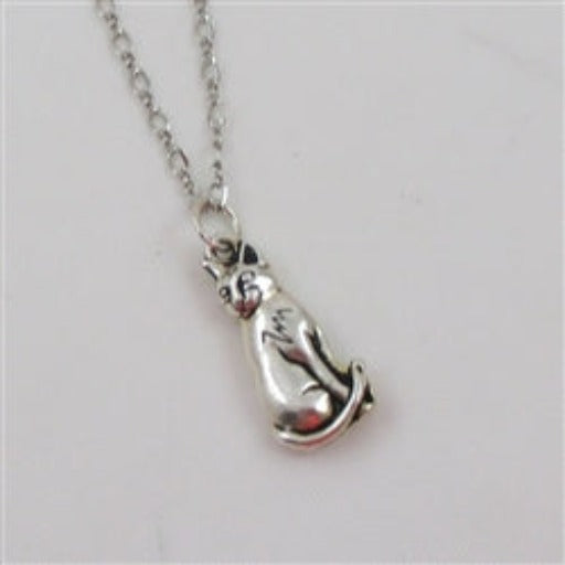 Child's Sitting Cat Pendant Necklace - VP's Jewelry