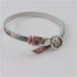 Pink & Aqua Girl's Leather Bracelet with Heart & Flower Accents - VP's Jewelry