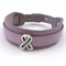Orchid Awareness Leather Cuff Bracelet Unisex - VP's Jewelry