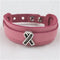 Pink Awareness Leather Cuff Bracelet Unisex - VP's Jewelry