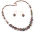 Buy Aqua Nueva Agate Gemstone Beaded Necklace & Earrings