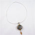 Blue Swirled Designer Handmade Bead Pendant Necklace on Silver Chain - VP's Jewelry