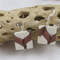 Handmade Cream Artisan Earrings - VP's Jewelry  