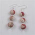 Tan & Pink Handmade Drop Earrings - VP's Jewelry  