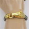 Grey Braided Leather Horse Head Men's Bracelet - VP's Jewelry