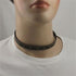 Brown Leather Choker Necklace Men's Single Rivets - VP's Jewelry