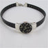 Designer Black Leather Ribbon Choker with Rock Crystal Accent - VP's Jewelry