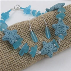 Buy Sea Glass & Lava Necklace