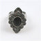 Delightful fun black rhinestone ring