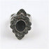 Delightful fun black rhinestone ring