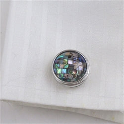 Buy unisex abalone cuff links
