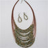 Gold Seed Bead Multi-strand Necklace and Earrings - VP's Jewelry